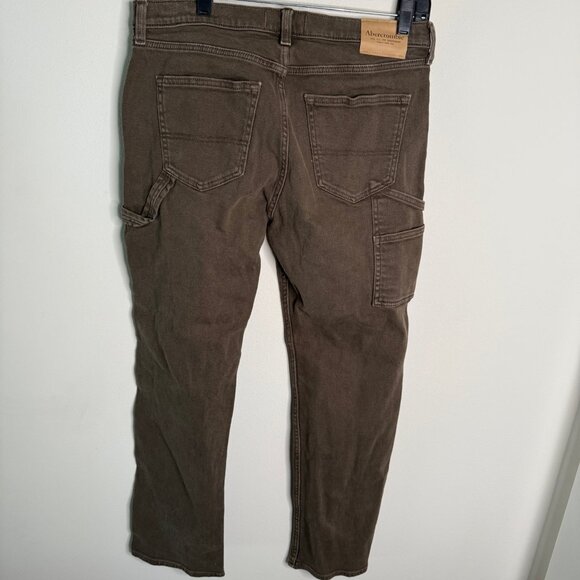 abercrombie kids Brown Straight Leg Casual Pants -‎ Size 17/18 - Picture 3 of 5